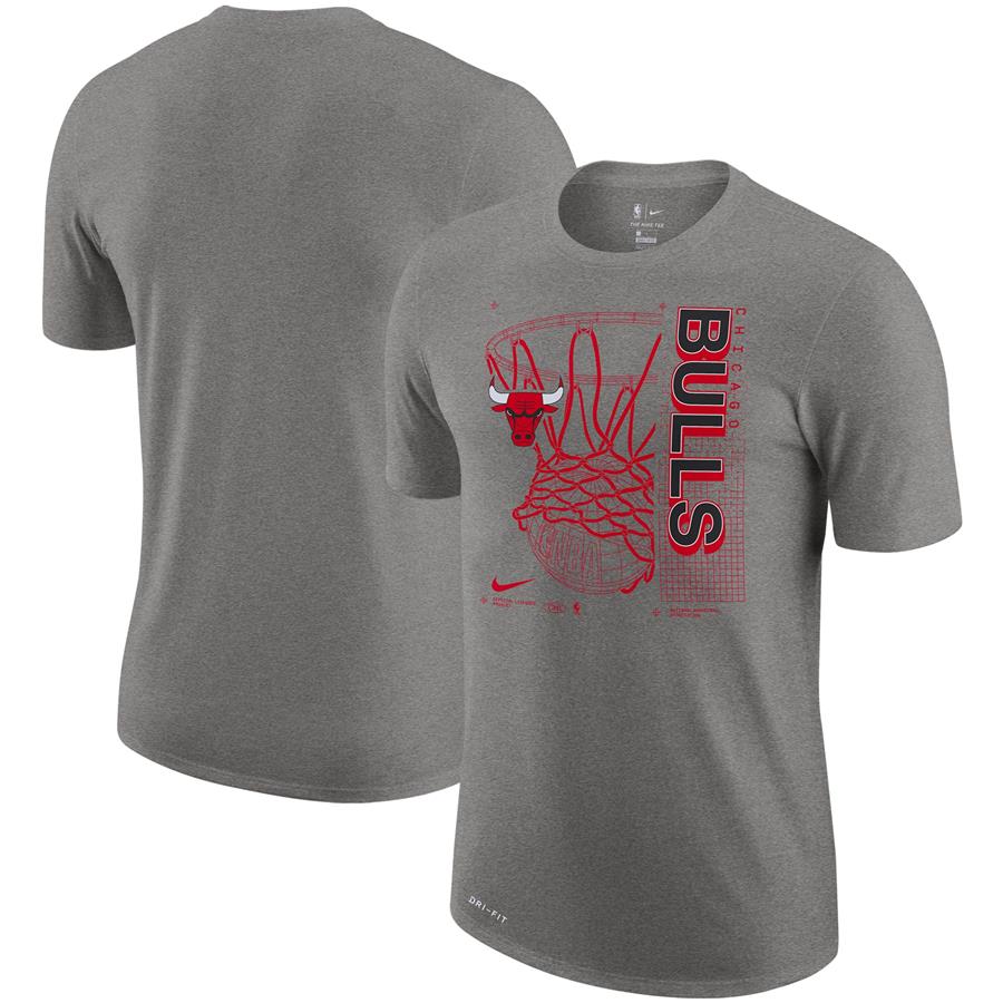 Chicago Bulls Nike Essential Hoop Performance T-Shirt - Heathered Gray