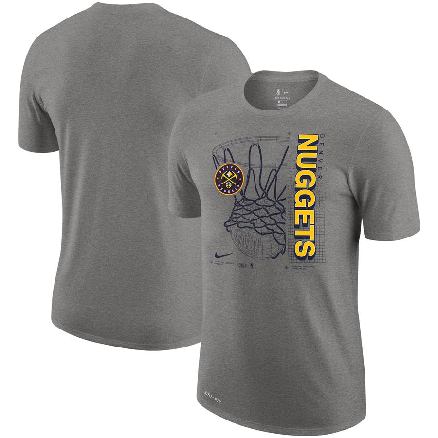 Denver Nuggets Nike Essential Hoop Performance T-Shirt - Heathered Gray