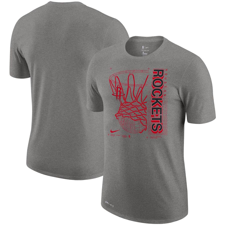 Houston Rockets Nike Essential Hoop Performance T-Shirt - Heathered Gray