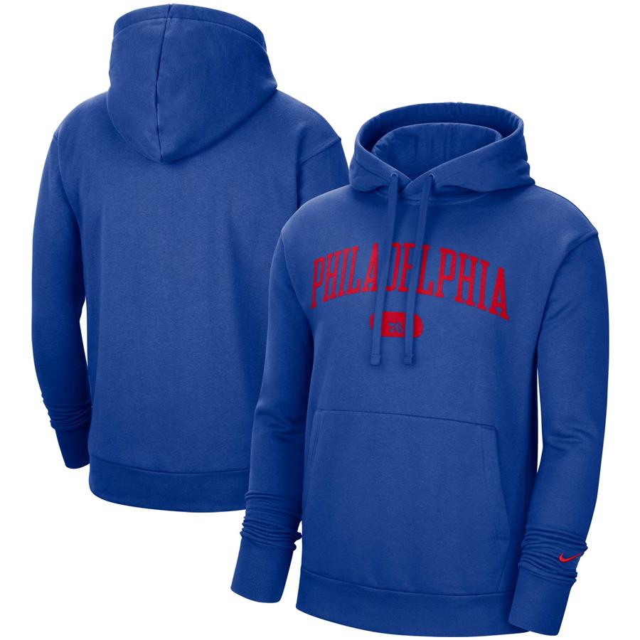 Philadelphia 76ers Nike Heritage Essential Pullover Hoodie - Royal
