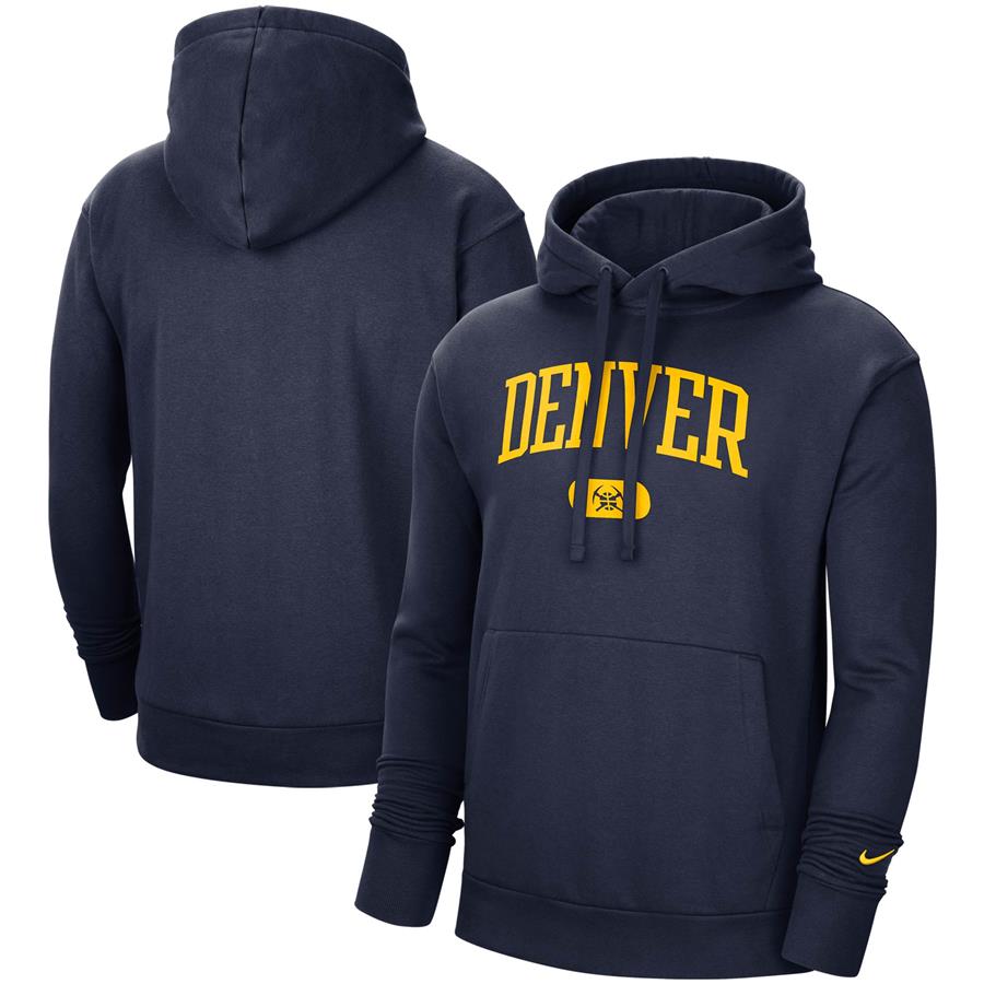 Denver Nuggets Nike Heritage Essential Pullover Hoodie - Navy