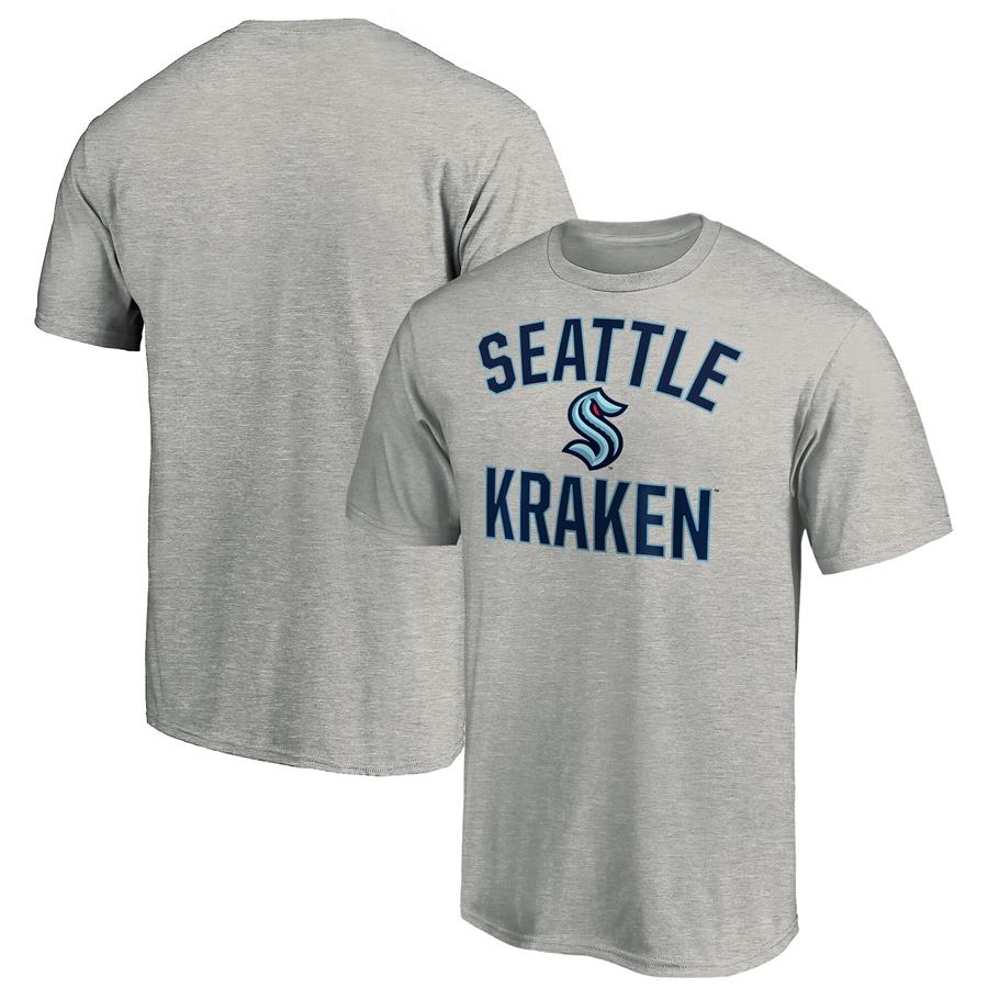 Seattle Kraken Fanatics Branded Victory Arch T-Shirt - Heather Gray
