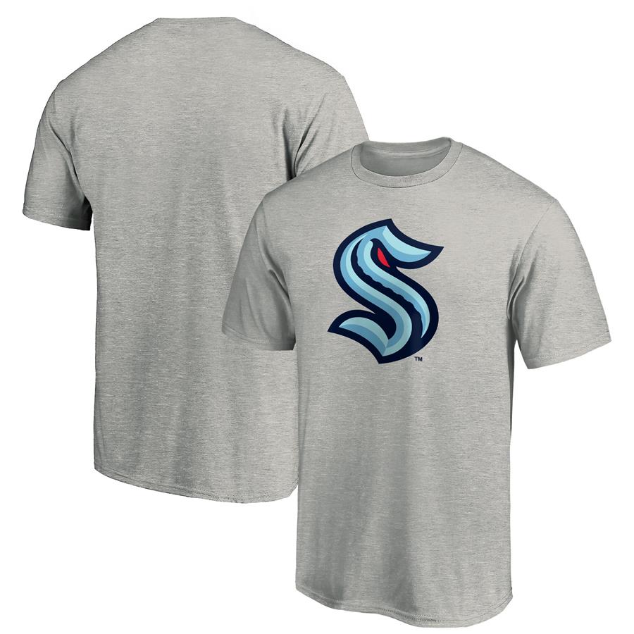 Seattle Kraken Fanatics Branded Primary Logo T-Shirt - Heather Gray