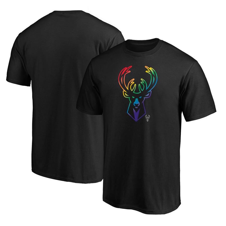 Milwaukee Bucks Fanatics Branded Team Pride Logo T-Shirt - Black
