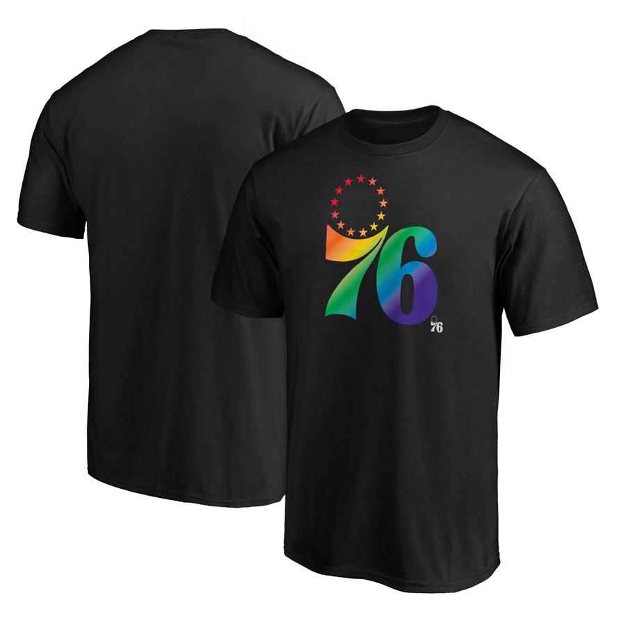 Philadelphia 76ers Fanatics Branded Team Pride Logo T-Shirt - Black