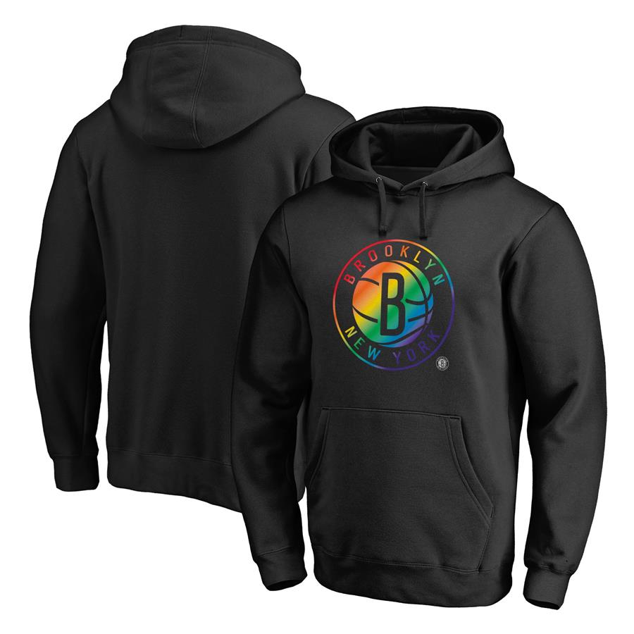 Brooklyn Nets Fanatics Branded Team Pride Logo Pullover Hoodie - Black