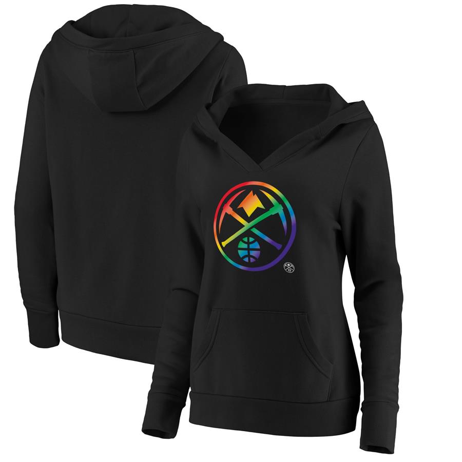 Denver Nuggets Fanatics Branded Women's Team Pride Logo Pullover Hoodie - Black