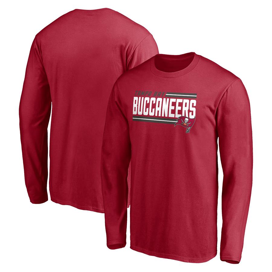 Tampa Bay Buccaneers Fanatics Branded On Side Stripe Long Sleeve T-Shirt - Red