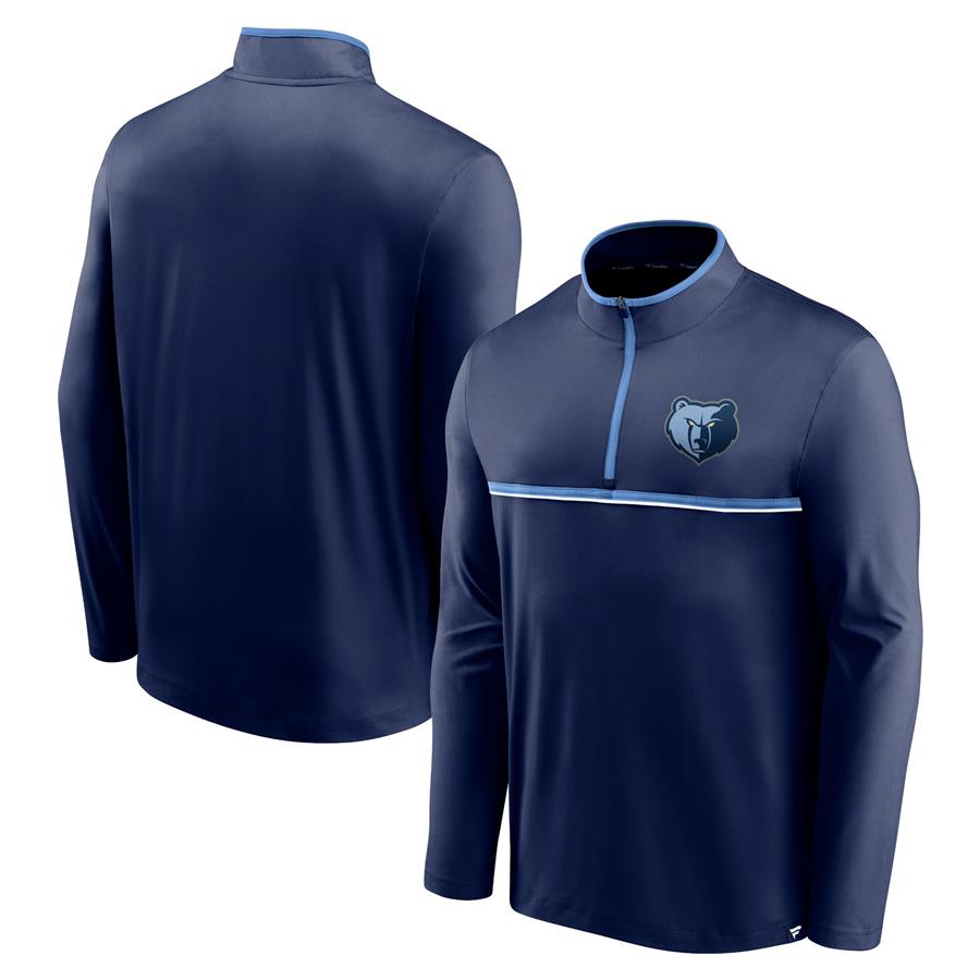 Memphis Grizzlies Fanatics Branded Starting Lineup Performance Quarter-Zip Jacket - Navy