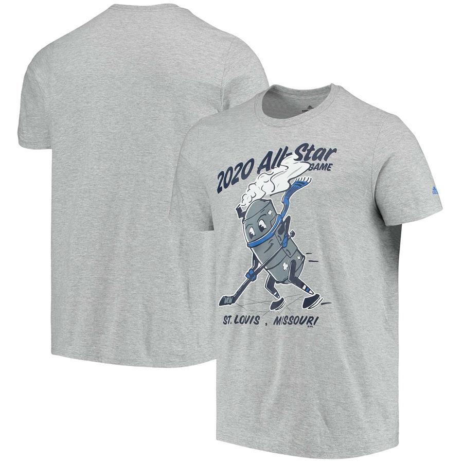 NHL adidas 2020 All-Star Game Mascot T-Shirt - Heathered Gray