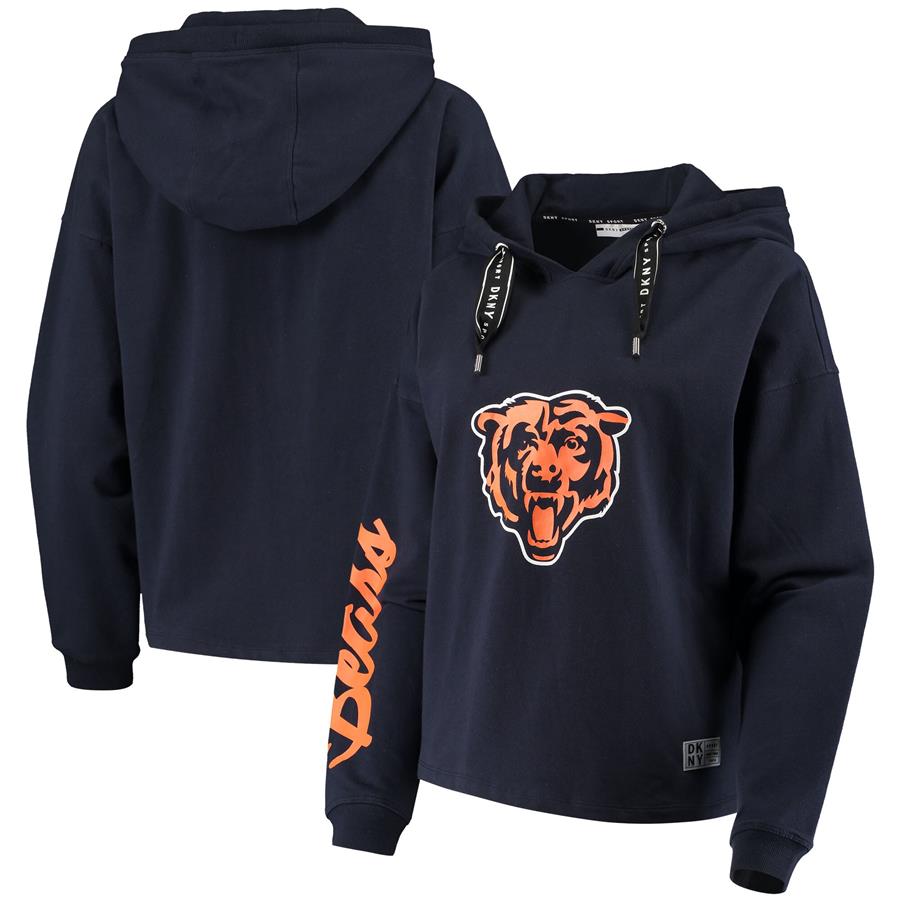 Chicago Bears DKNY Sport Women's Suzy Pullover Hoodie - Navy