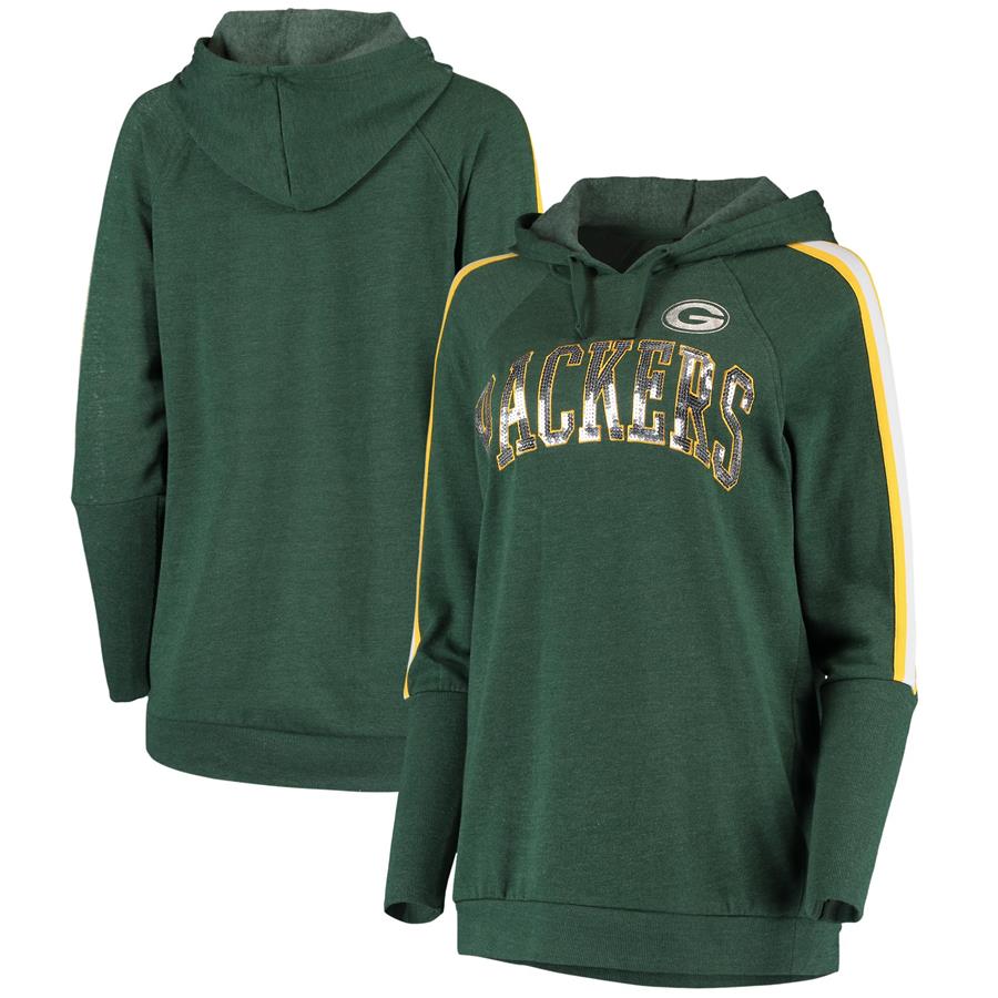 Green Bay Packers G-III 4Her by Carl Banks Women's Double Team Tunic Pullover Hoodie - Green