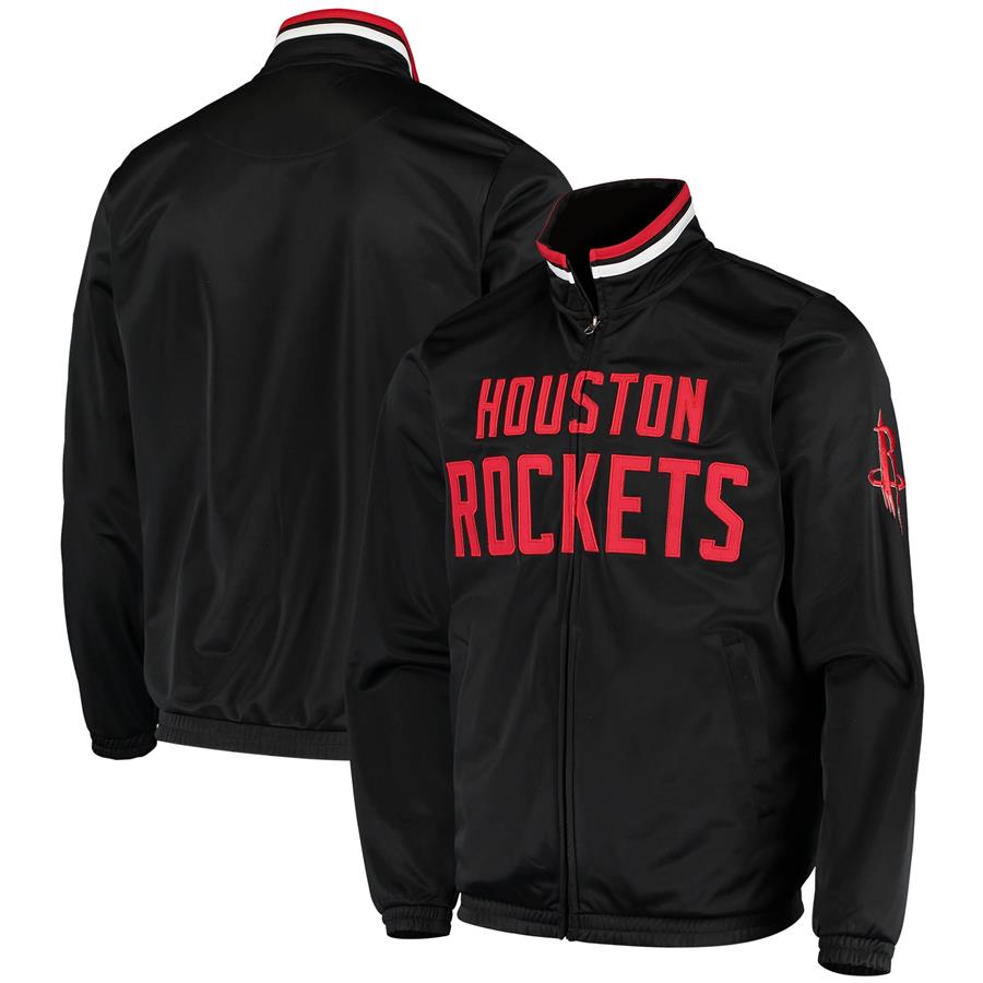Houston Rockets G-III Sports by Carl Banks Dual Threat Tricot Full-Zip Track Jacket - Black