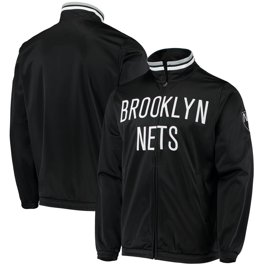 Brooklyn Nets G-III Sports by Carl Banks Dual Threat Tricot Full-Zip Track Jacket - Black