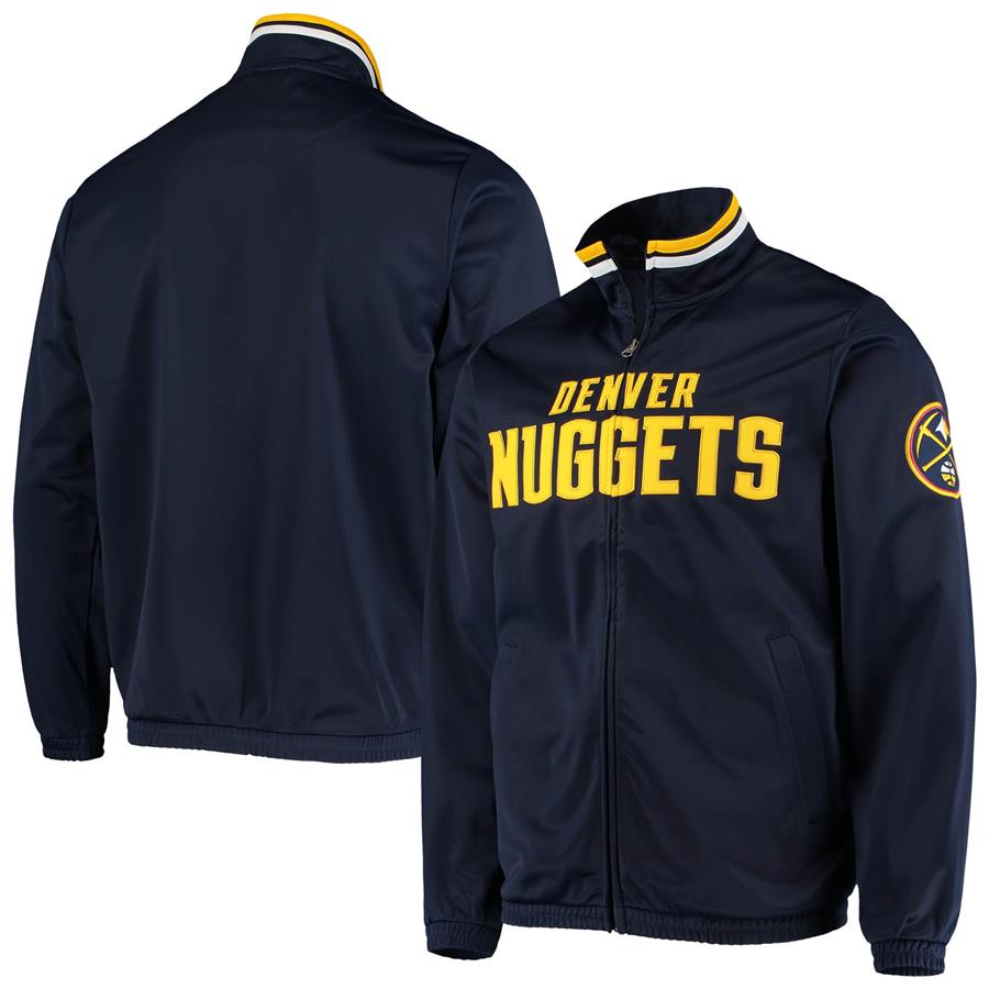 Denver Nuggets G-III Sports by Carl Banks Dual Threat Tricot Full-Zip Track Jacket - Navy