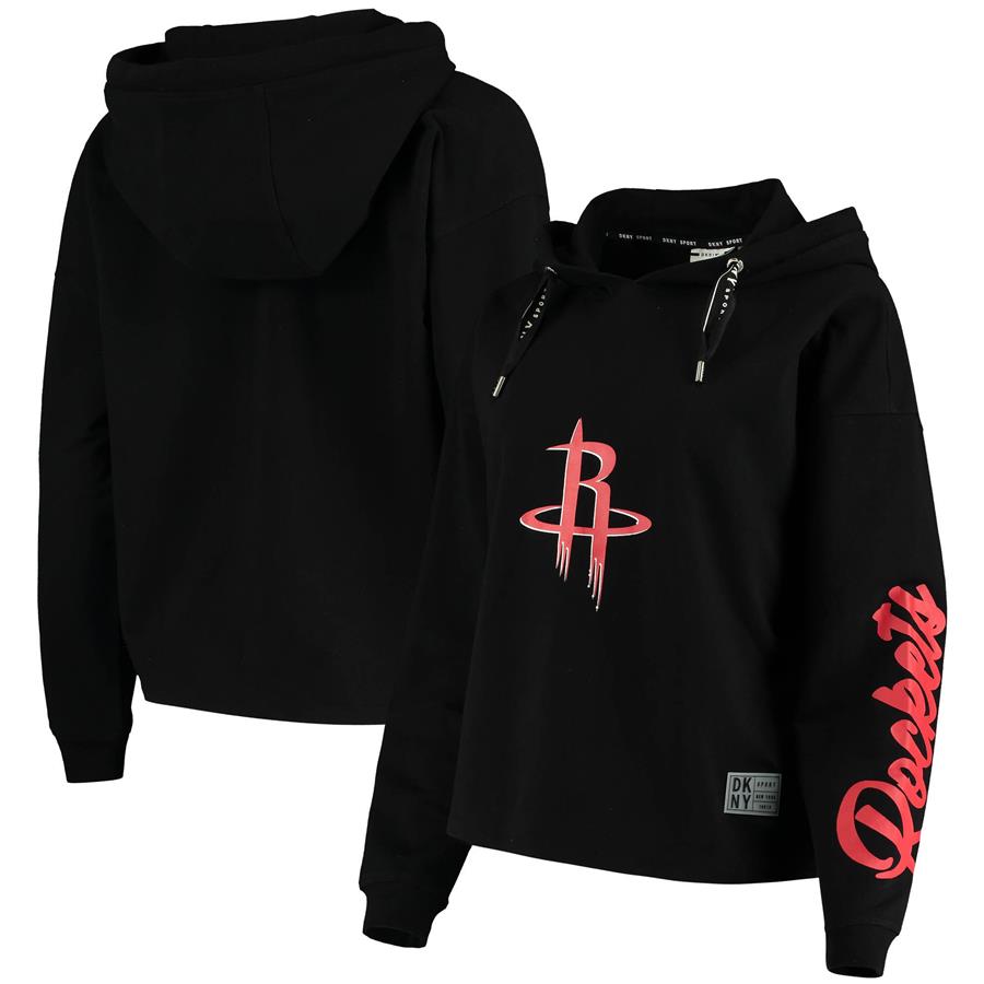 Houston Rockets DKNY Sport Women's Suzy Pullover Hoodie - Black