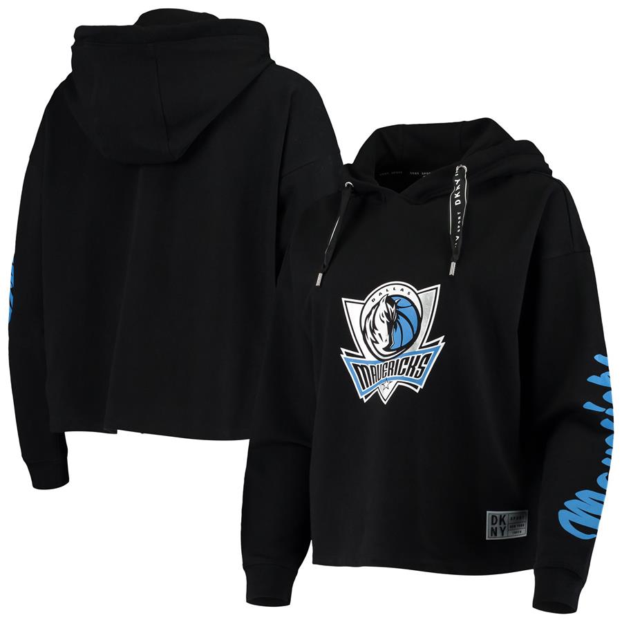 Dallas Mavericks DKNY Sport Women's Suzy Pullover Hoodie - Black