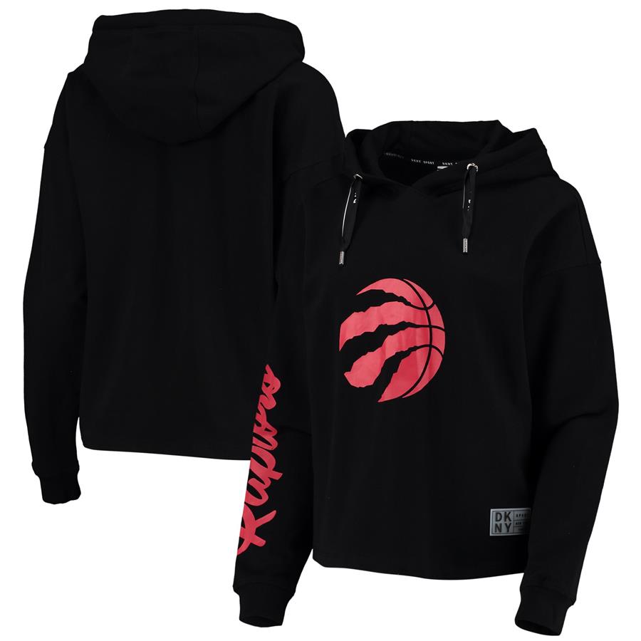 Toronto Raptors DKNY Sport Women's Suzy Pullover Hoodie - Black