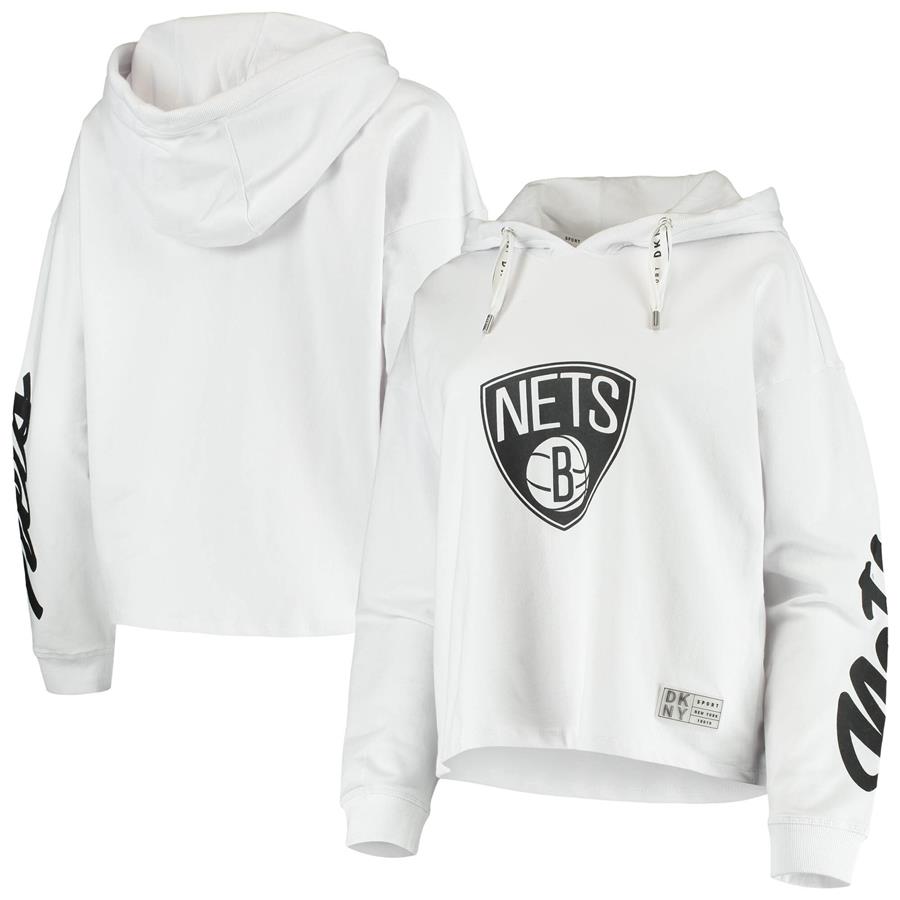 Brooklyn Nets DKNY Sport Women's Suzy Pullover Hoodie - Black