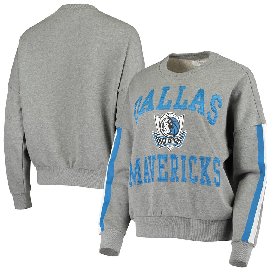 Dallas Mavericks Touch by Alyssa Milano Women's Slouchy Rookie Pullover Sweatshirt - Gray