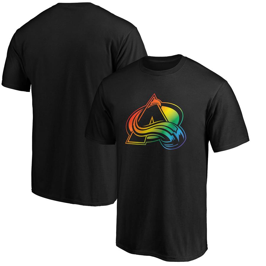 Colorado Avalanche Fanatics Branded Team Pride Logo T-Shirt - Black
