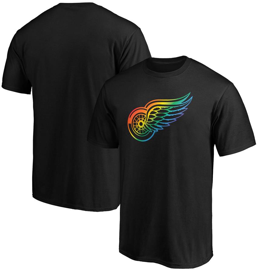 Detroit Red Wings Fanatics Branded Team Pride Logo T-Shirt - Black