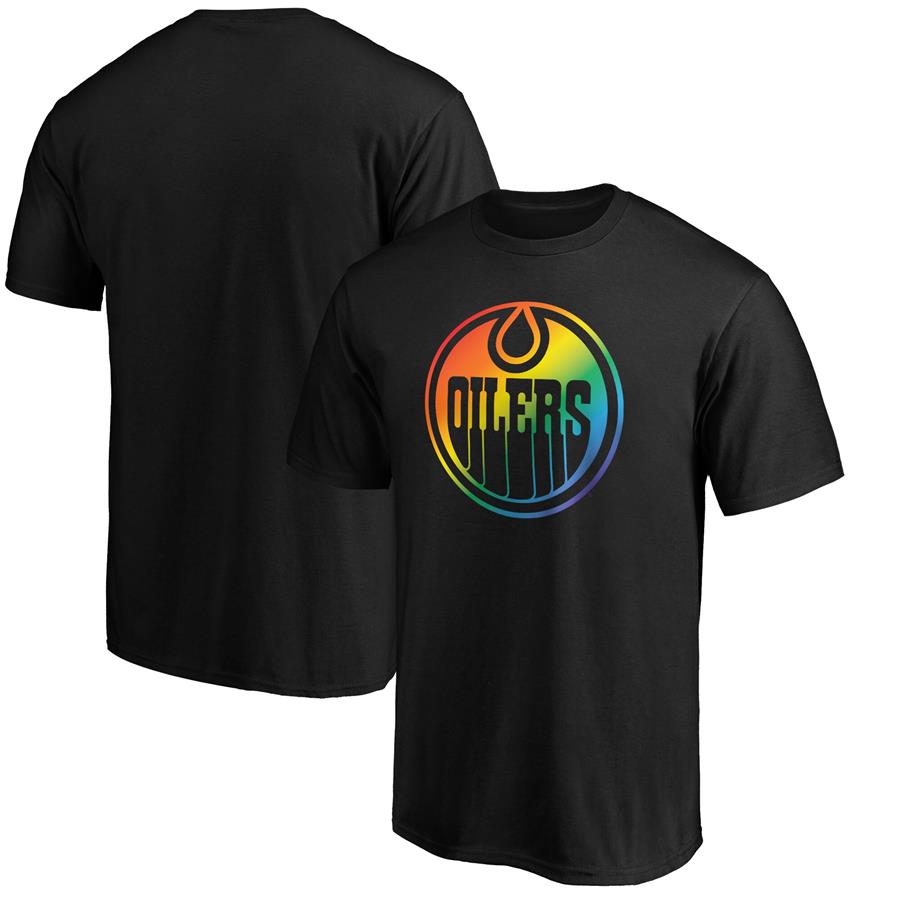 Edmonton Oilers Fanatics Branded Team Pride Logo T-Shirt - Black
