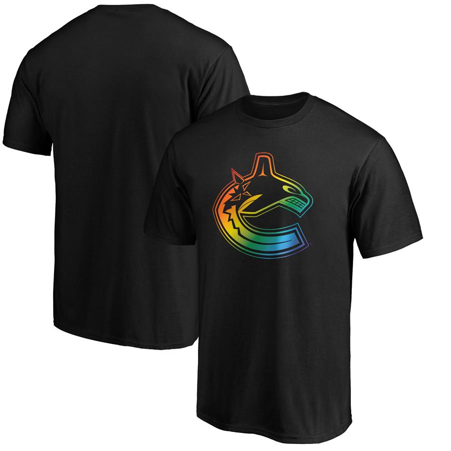 Vancouver Canucks Fanatics Branded Team Pride Logo T-Shirt - Black