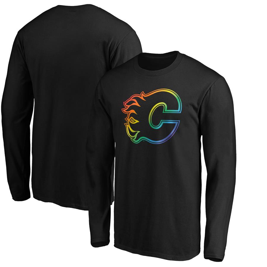 Calgary Flames Fanatics Branded Team Pride Logo Long Sleeve T-Shirt - Black