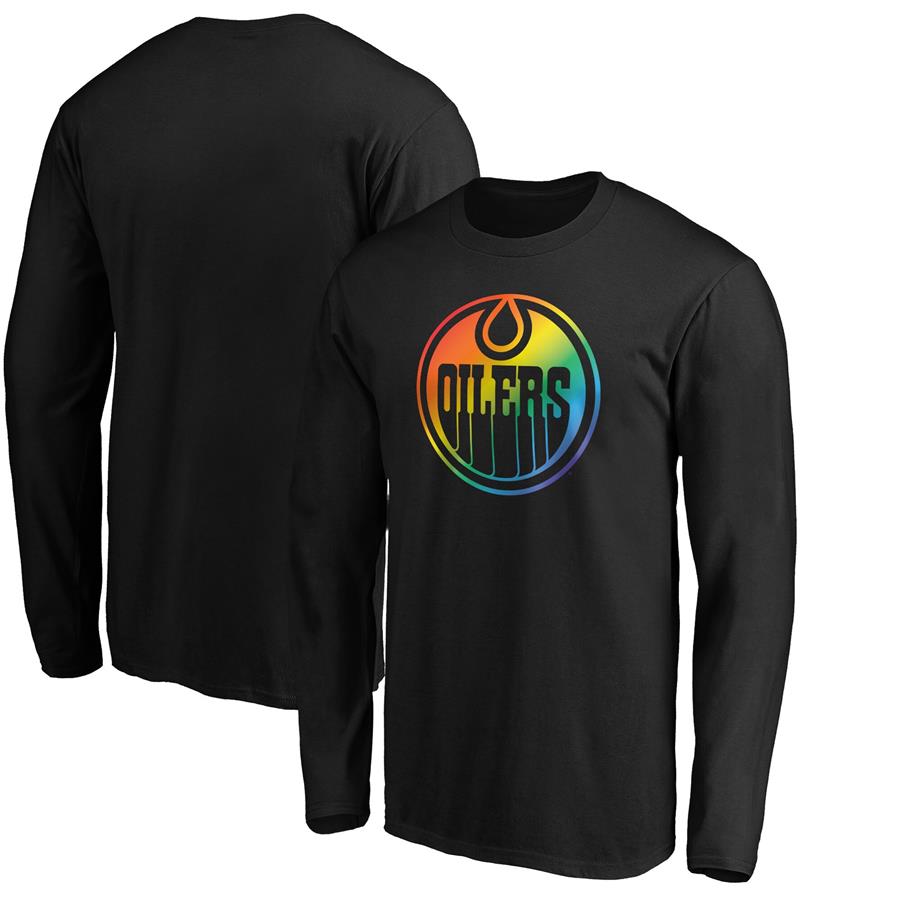Edmonton Oilers Fanatics Branded Team Pride Logo Long Sleeve T-Shirt - Black