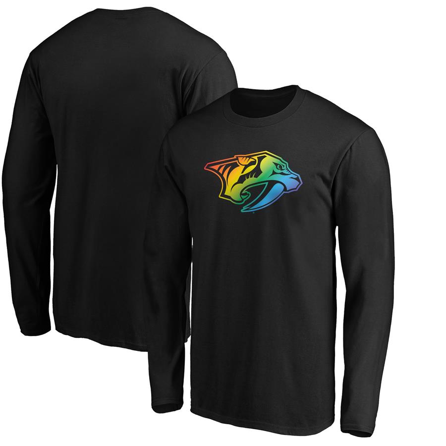 Nashville Predators Fanatics Branded Team Pride Logo Long Sleeve T-Shirt - Black