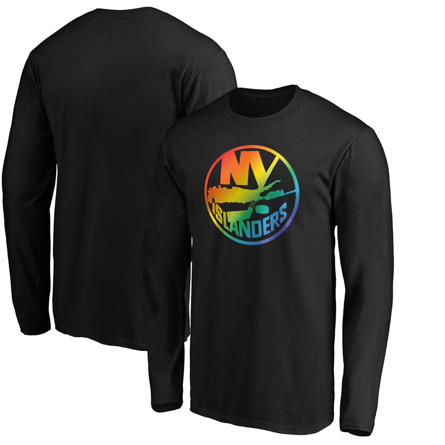 New York Islanders Fanatics Branded Team Pride Logo Long Sleeve T-Shirt - Black