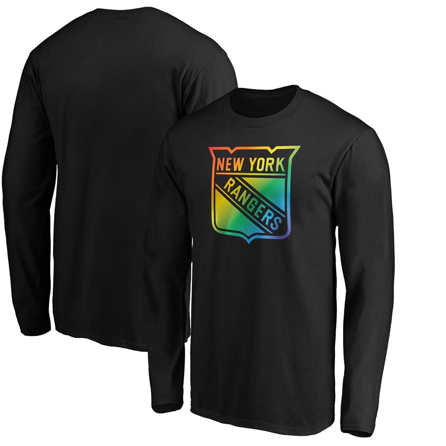 New York Rangers Fanatics Branded Team Pride Logo Long Sleeve T-Shirt - Black