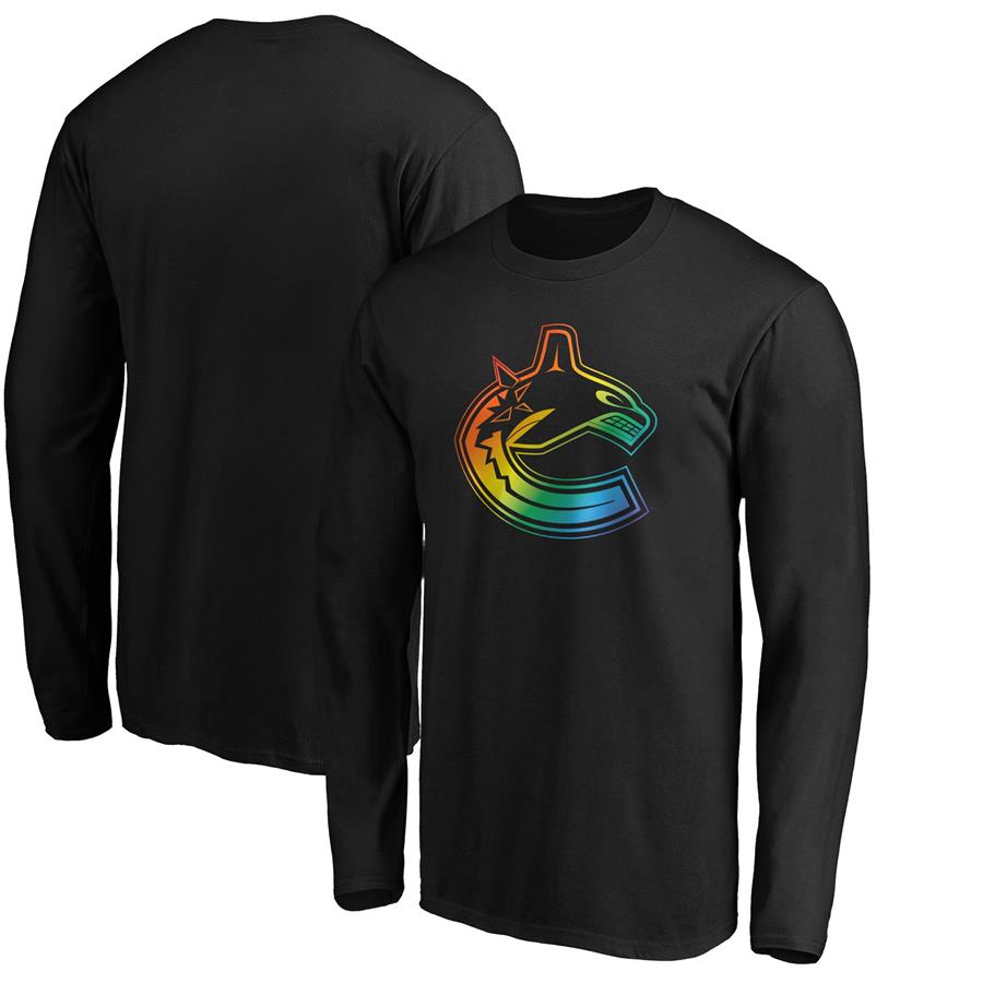 Vancouver Canucks Fanatics Branded Team Pride Logo Long Sleeve T-Shirt - Black