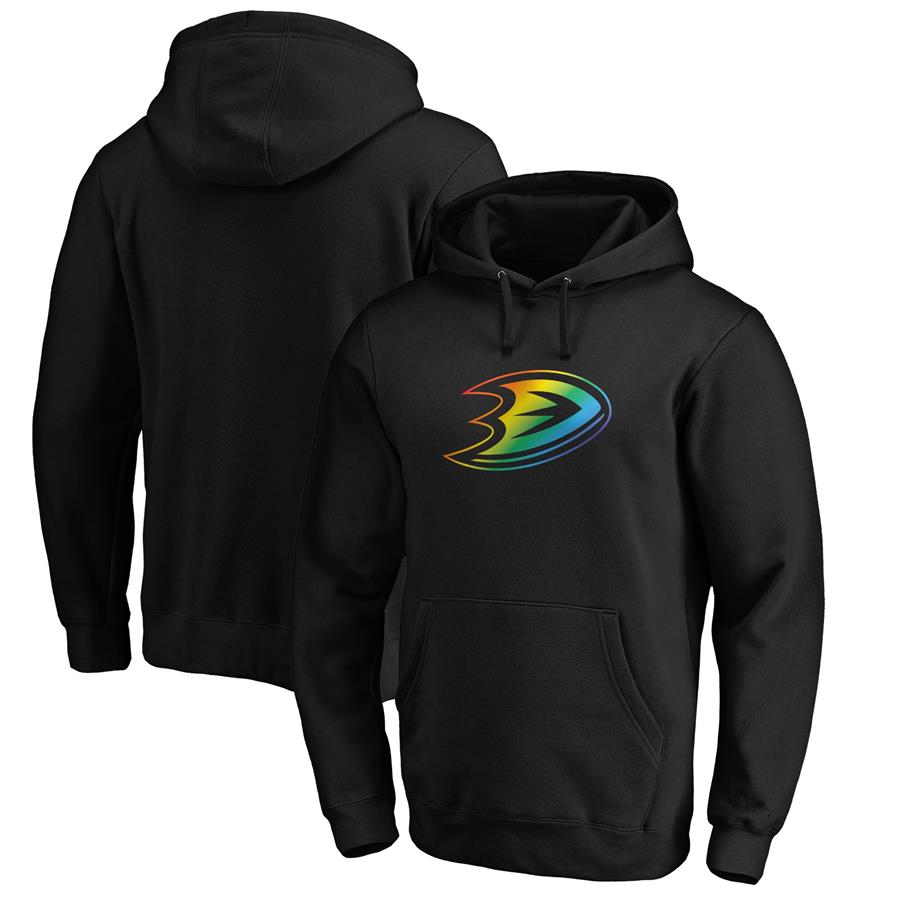 Anaheim Ducks Fanatics Branded Team Pride Logo Pullover Hoodie - Black