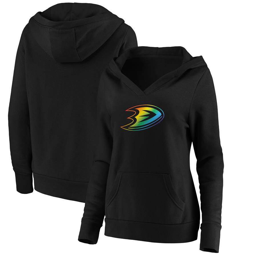 Anaheim Ducks Fanatics Branded Women's Team Pride Logo Pullover Hoodie - Black