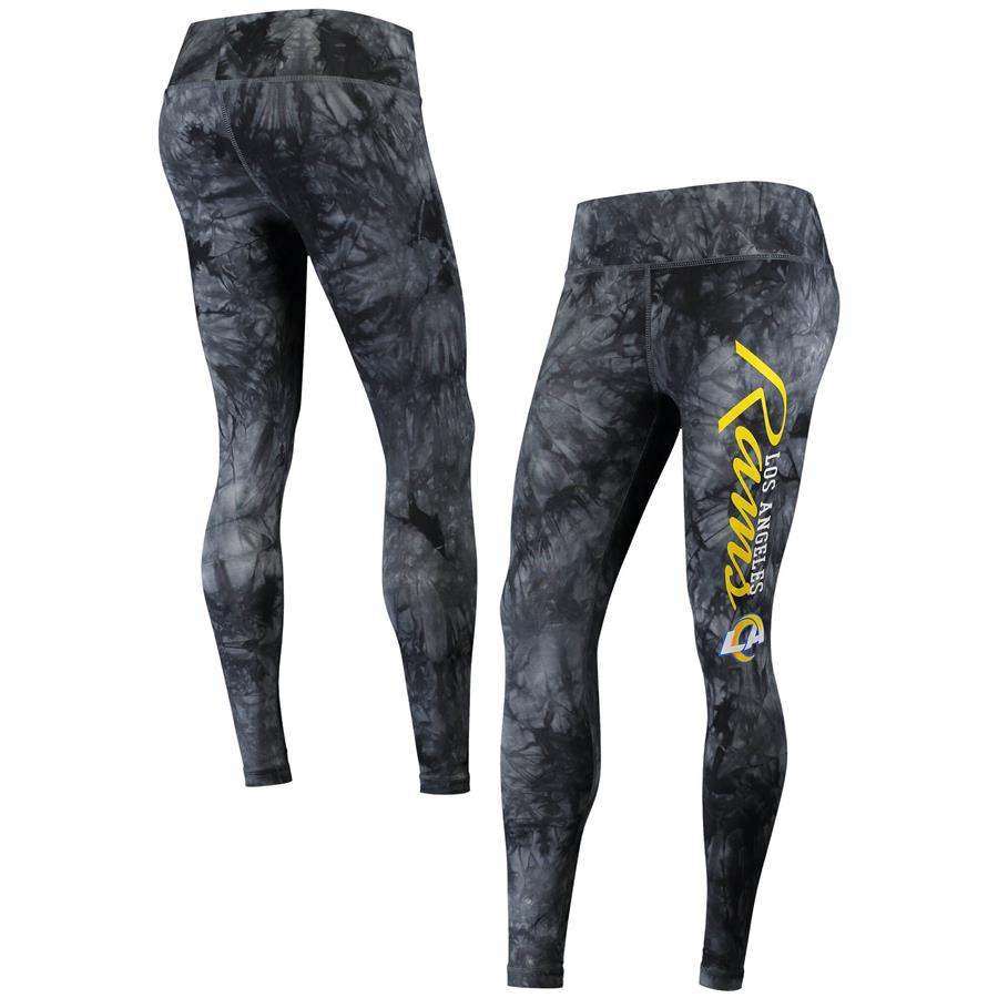 Los Angeles Rams Concepts Sport Women's Burst Tie Dye Leggings - Black