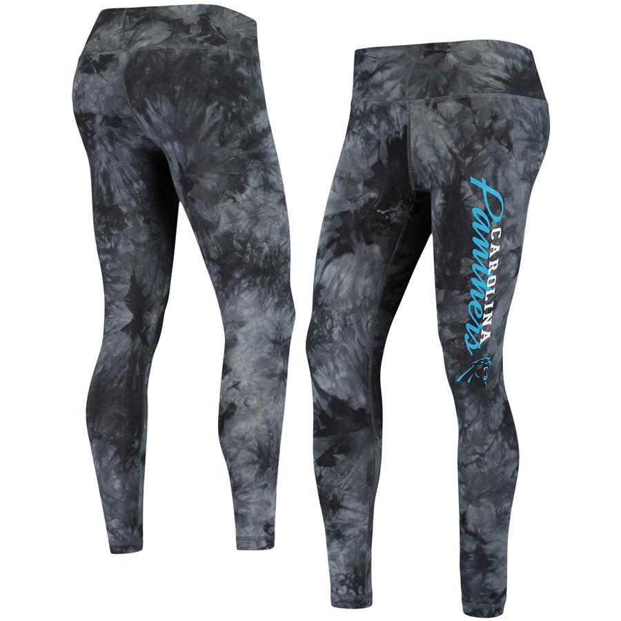 Carolina Panthers Concepts Sport Women's Burst Tie-Dye Leggings - Black