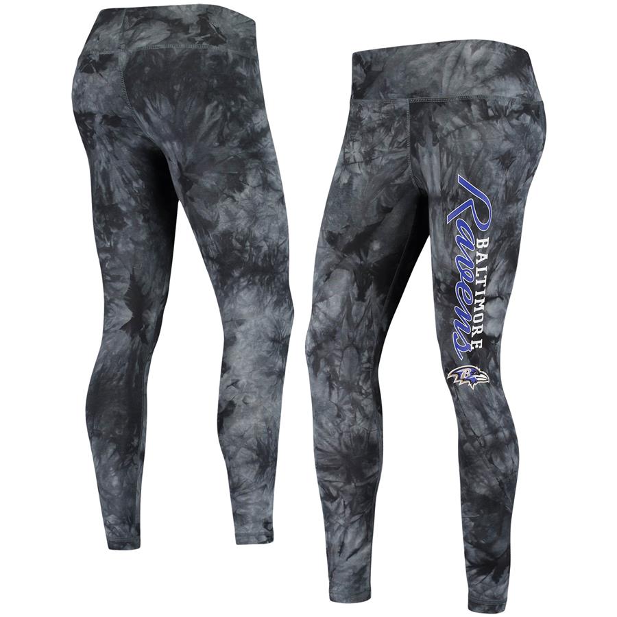 Baltimore Ravens Concepts Sport Women's Burst Tie-Dye Leggings - Black