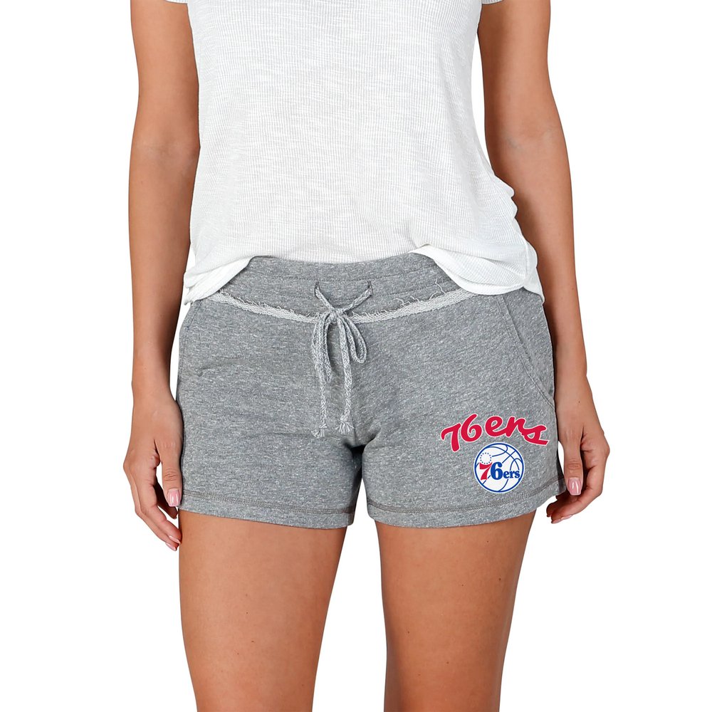 Philadelphia 76ers Concepts Sport Women's Mainstream Terry Shorts - Gray