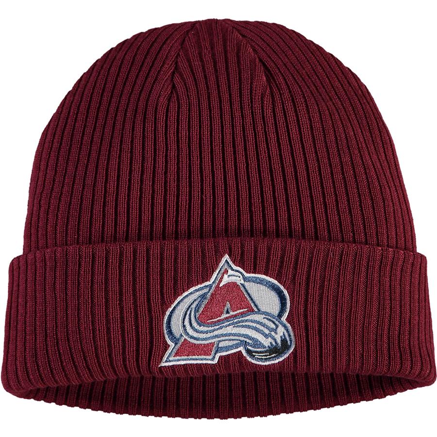 Colorado Avalanche Fanatics Branded Core Primary Logo Cuffed Knit Hat - Maroon