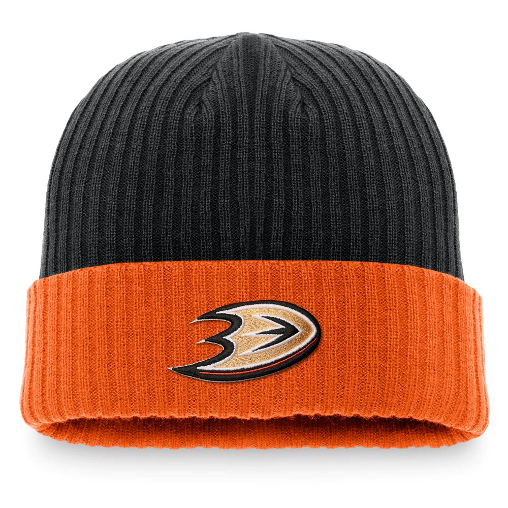 Anaheim Ducks Fanatics Branded Core Primary Logo Cuffed Knit Hat - Black