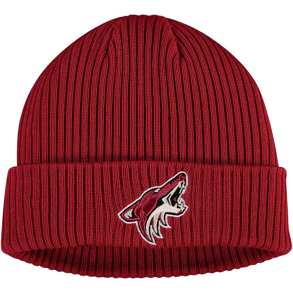 Arizona Coyotes Fanatics Branded Core Primary Logo Cuffed Knit Hat - Burgundy