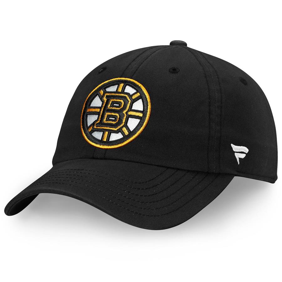 Boston Bruins Fanatics Branded Core Primary Logo Adjustable Hat - Black