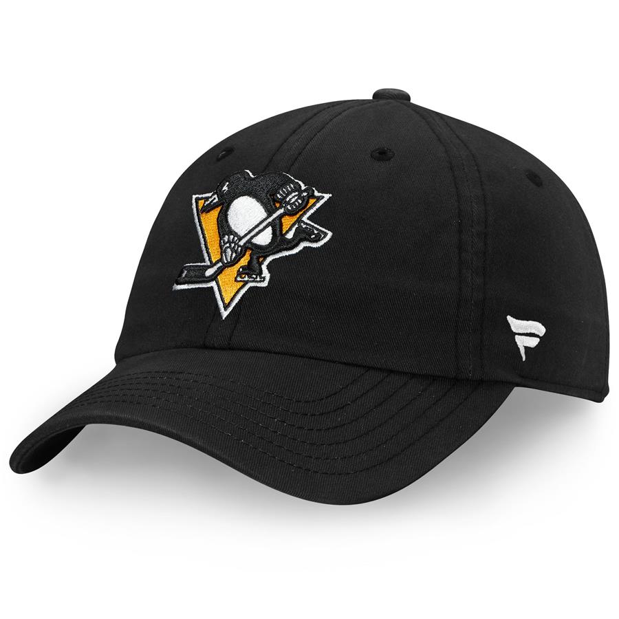 Pittsburgh Penguins Fanatics Branded Core Primary Logo Adjustable Hat - Black