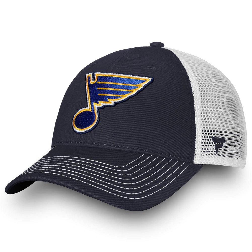 St. Louis Blues Fanatics Branded Core Primary Logo Trucker Snapback Hat - Navy