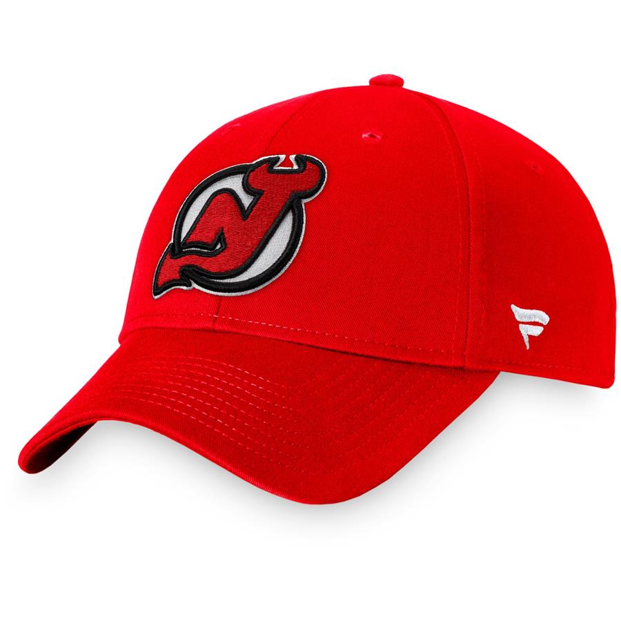 New Jersey Devils Fanatics Branded Core Adjustable Hat - Red