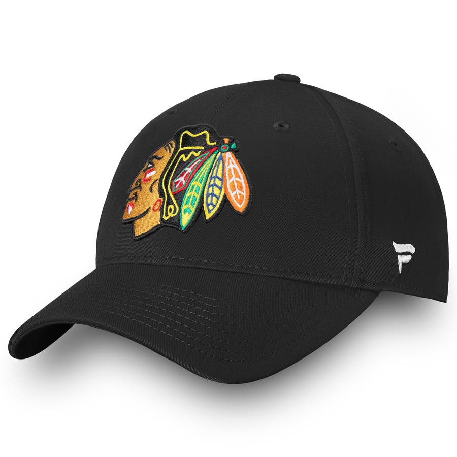 Chicago Blackhawks Fanatics Branded Core Adjustable Hat - Black