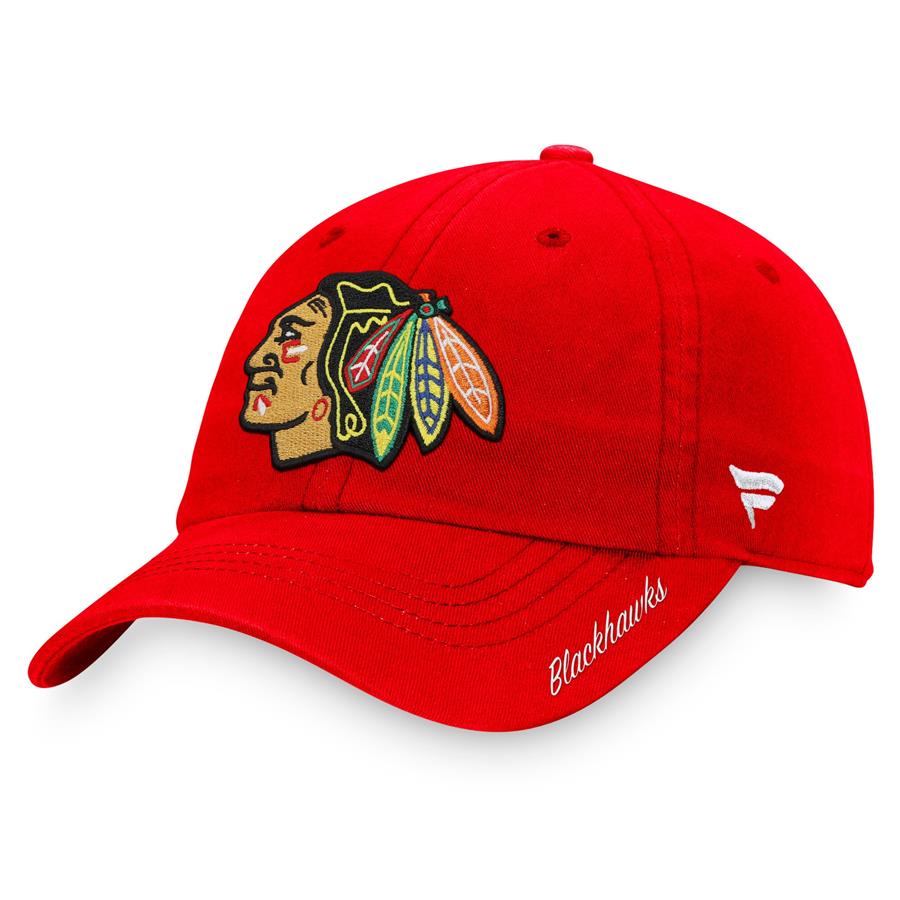 Chicago Blackhawks Fanatics Branded Women's Core Primary Logo Adjustable Hat - Red