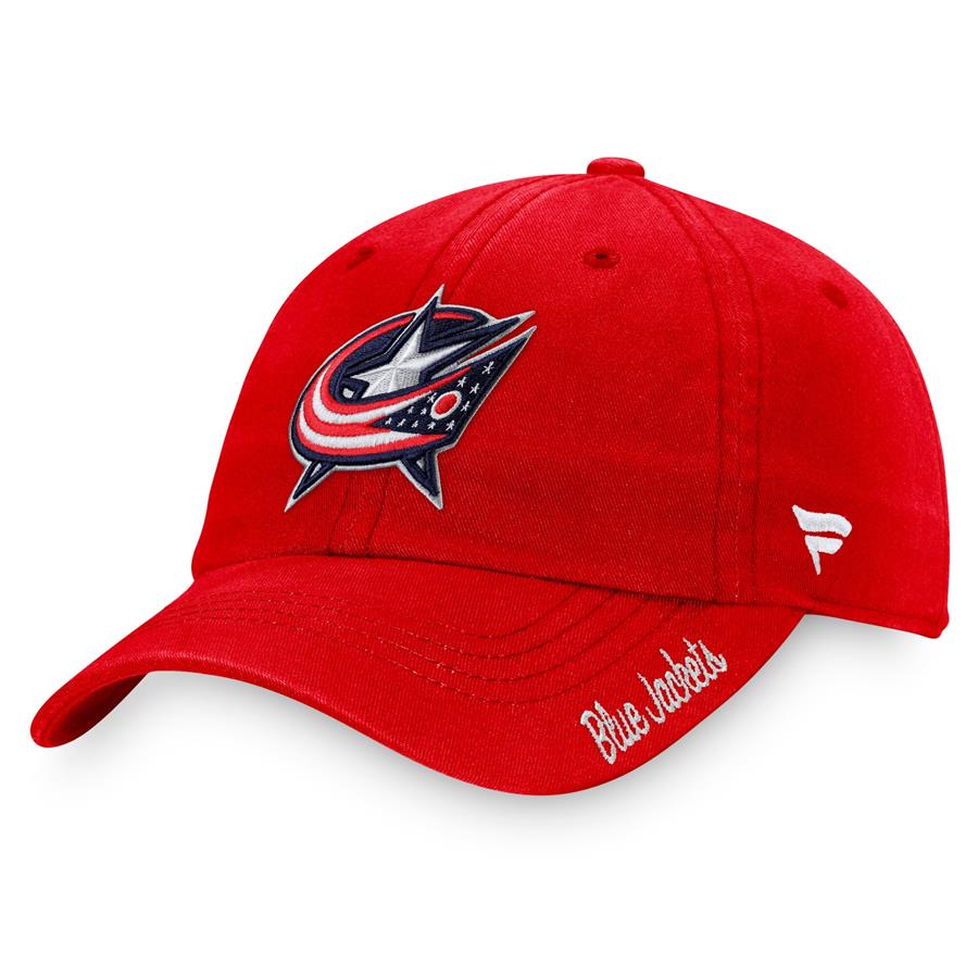 Columbus Blue Jackets Fanatics Branded Women's Primary Logo Adjustable Hat - Red